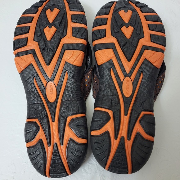 Hobibear Mens Sz 11 EU 44 Brown Thong Flip Flops Sandals Walking Comfort Casual - Picture 5 of 7